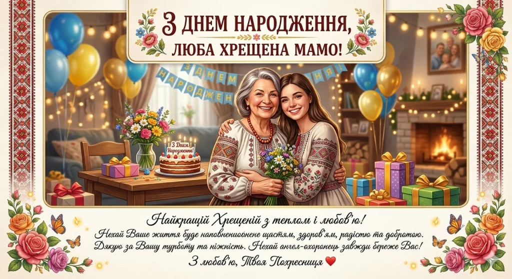 Листівка з двома жінками у вишиванках