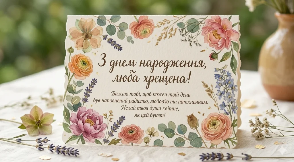 Листівка з квітами