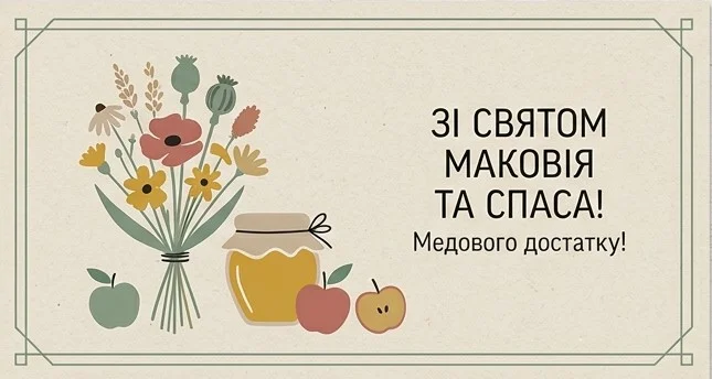 Проста листівка з кількома словами, в які вкладений глибокий зміст та щирі помажання