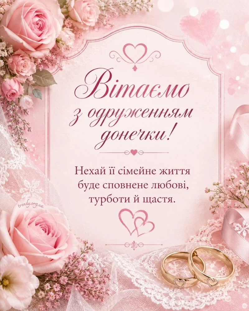 Вітання з одруженням доньки
