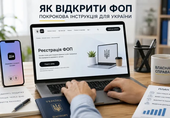Все, що потрібно для відкриття ФОПу – мінімум документів, ноутбук чи смартфон