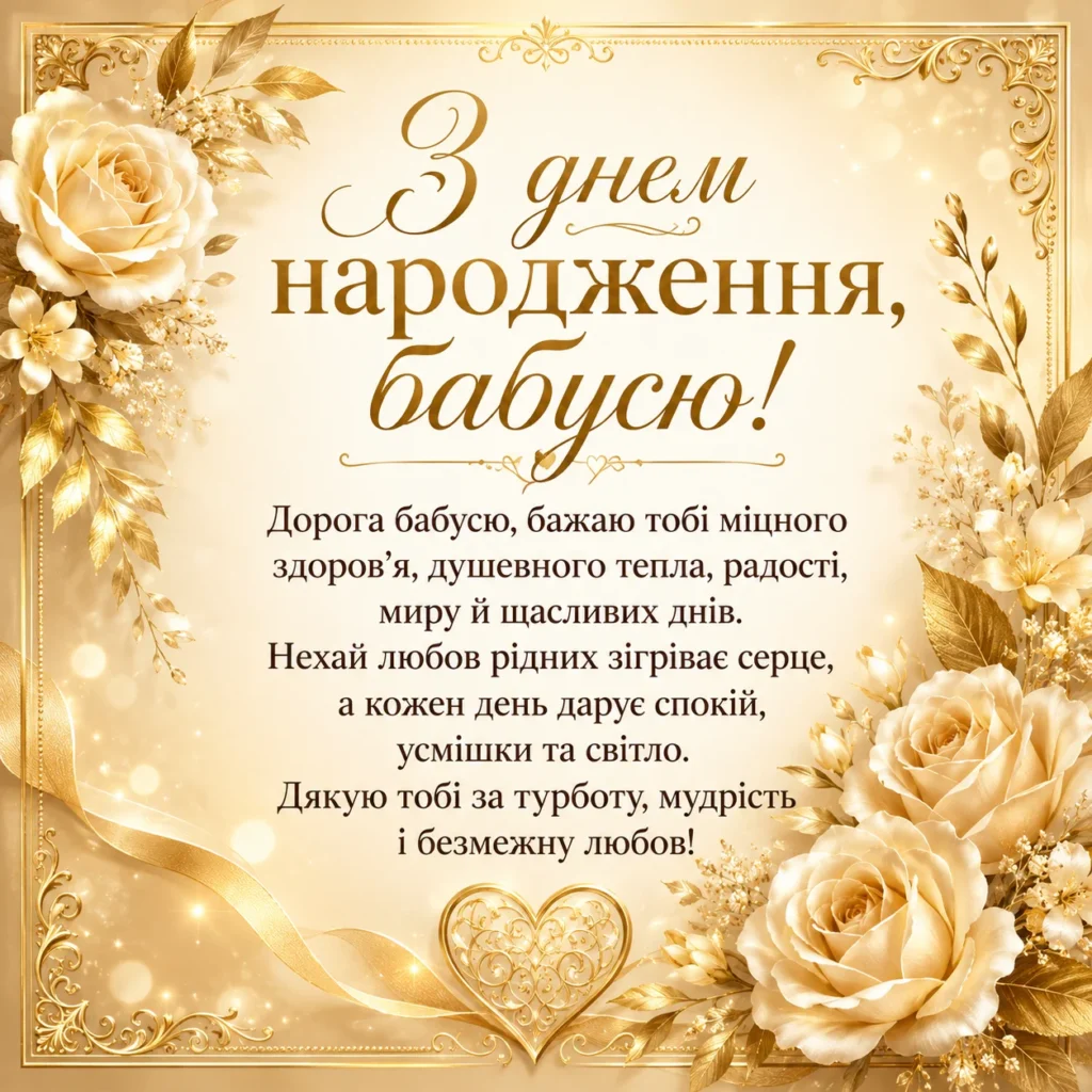 побажання бабусі на день народження від онуків