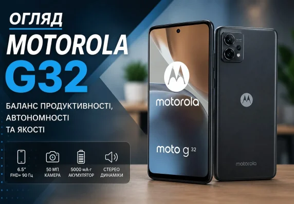 Бюджетний смартфон Motorola G32 – чудове поєднання доступної ціни та збалансованих технічних характеристик