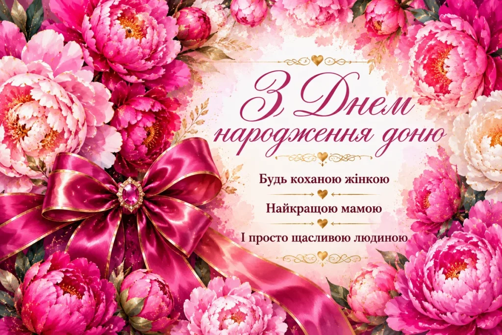 Рожеві піони для найріднішої доні