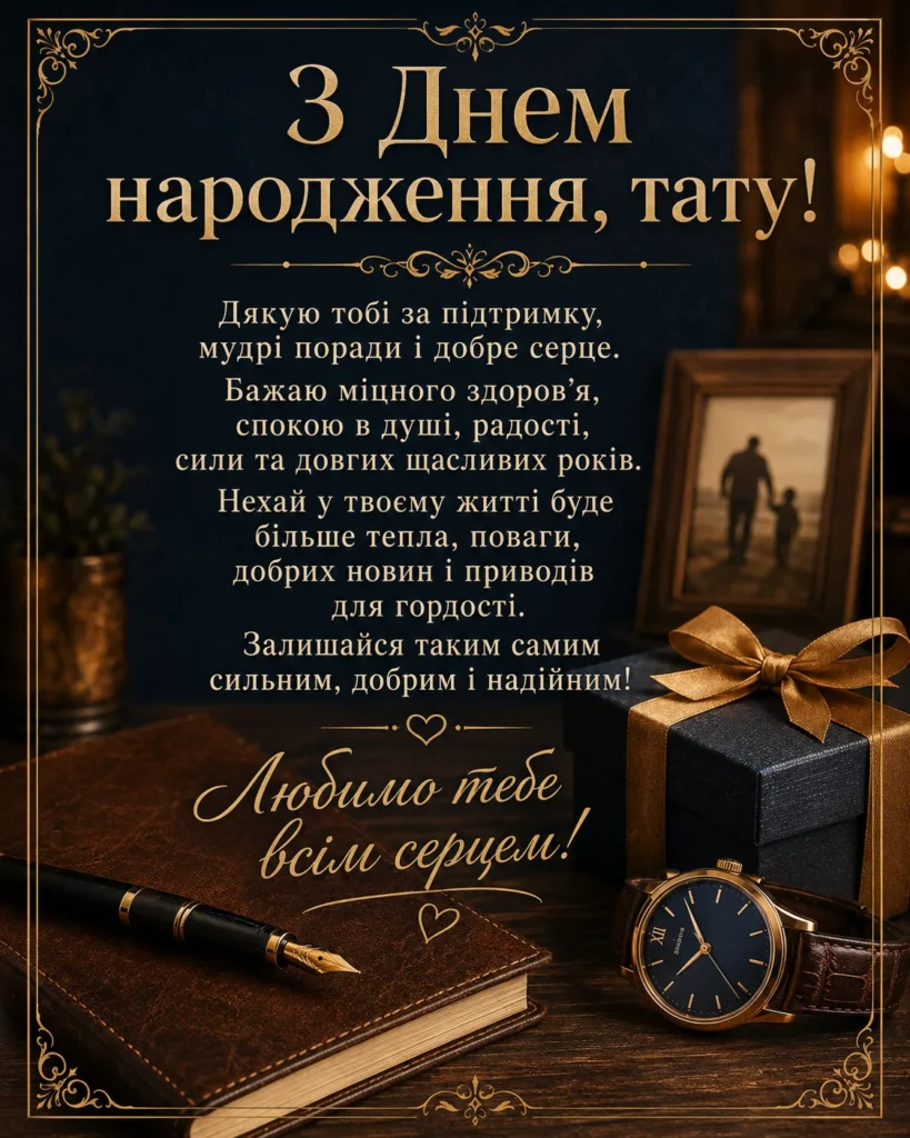 побажання татові на день народження своїми словами