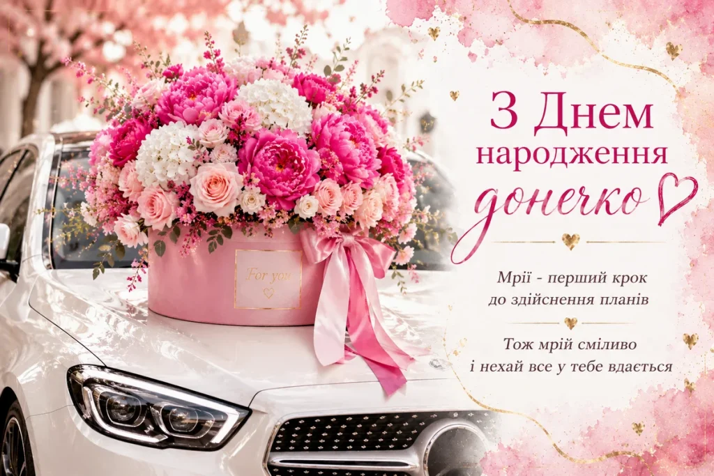 Квіти на автомобілі – подарунок мрії