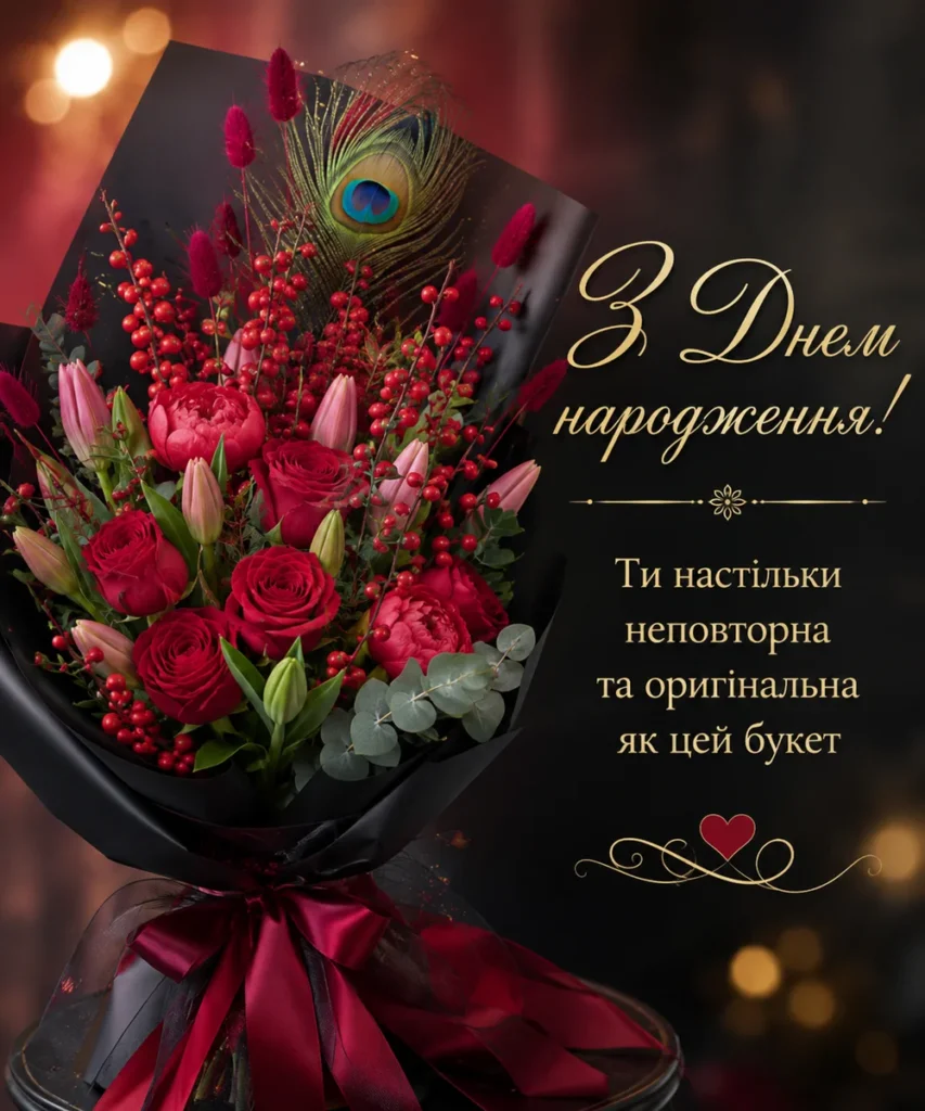 Авторський букет в кольорі бордо