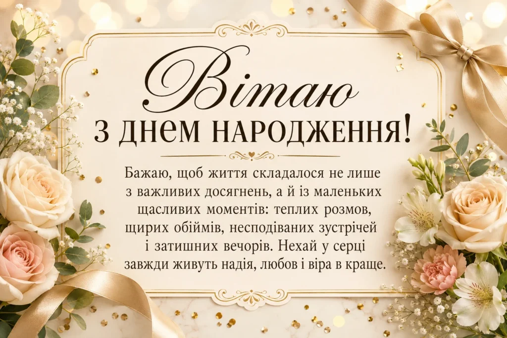 гарне побажання на день народження своїми словами