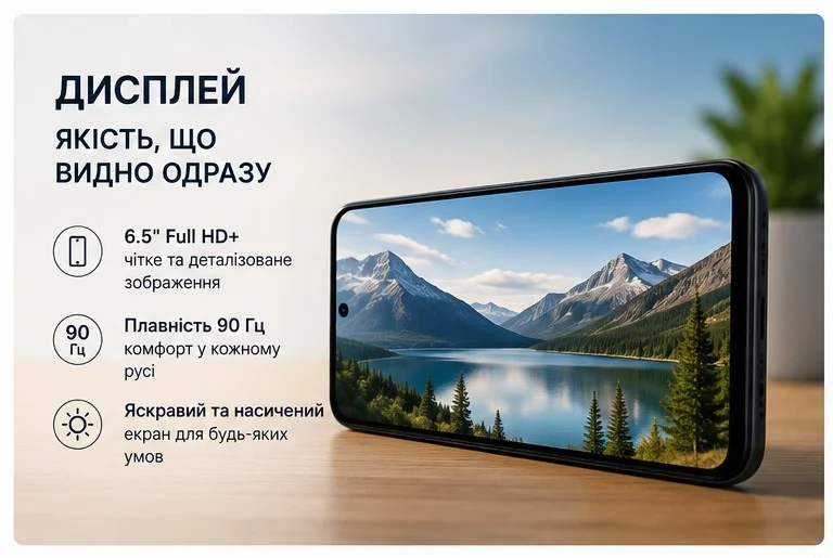 Яскравий дисплей з чітким, деталізованим зображенням