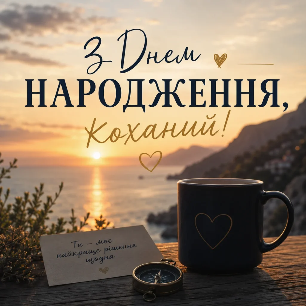 Привітання коханому з Днем народження