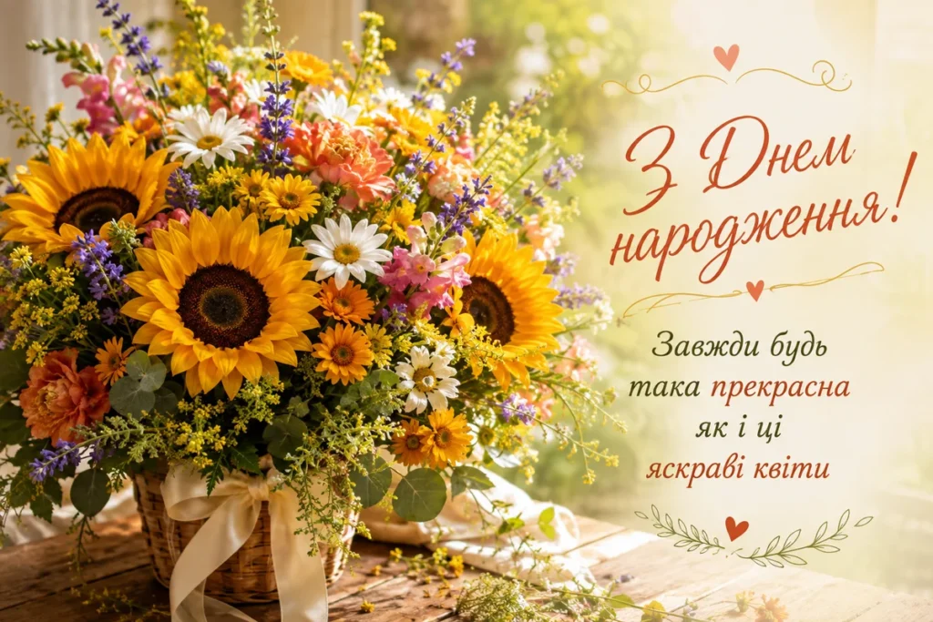 Яскравий букет літніх квітів для жінки