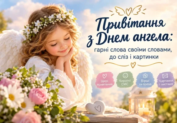 Привітання з Днем ангела у прозі та віршах, для жінок та чоловіків з різними іменами