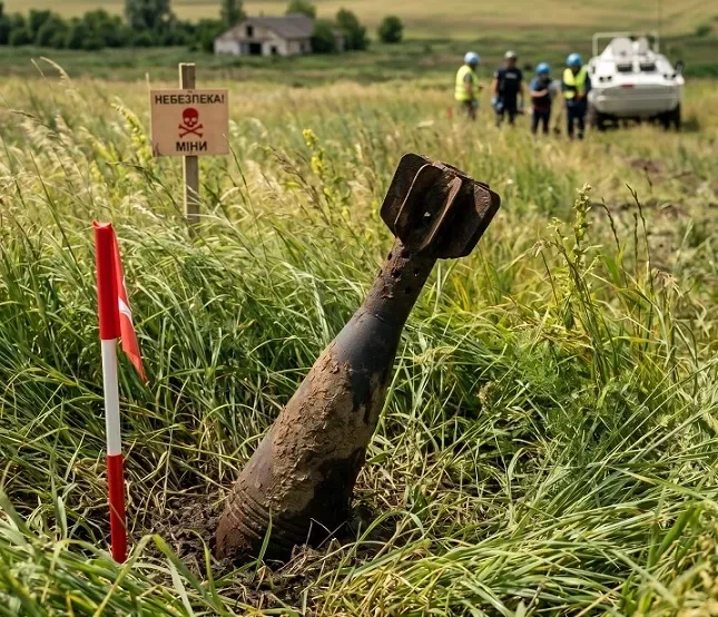 Фото: Техніка та металодетектори для розмінування території